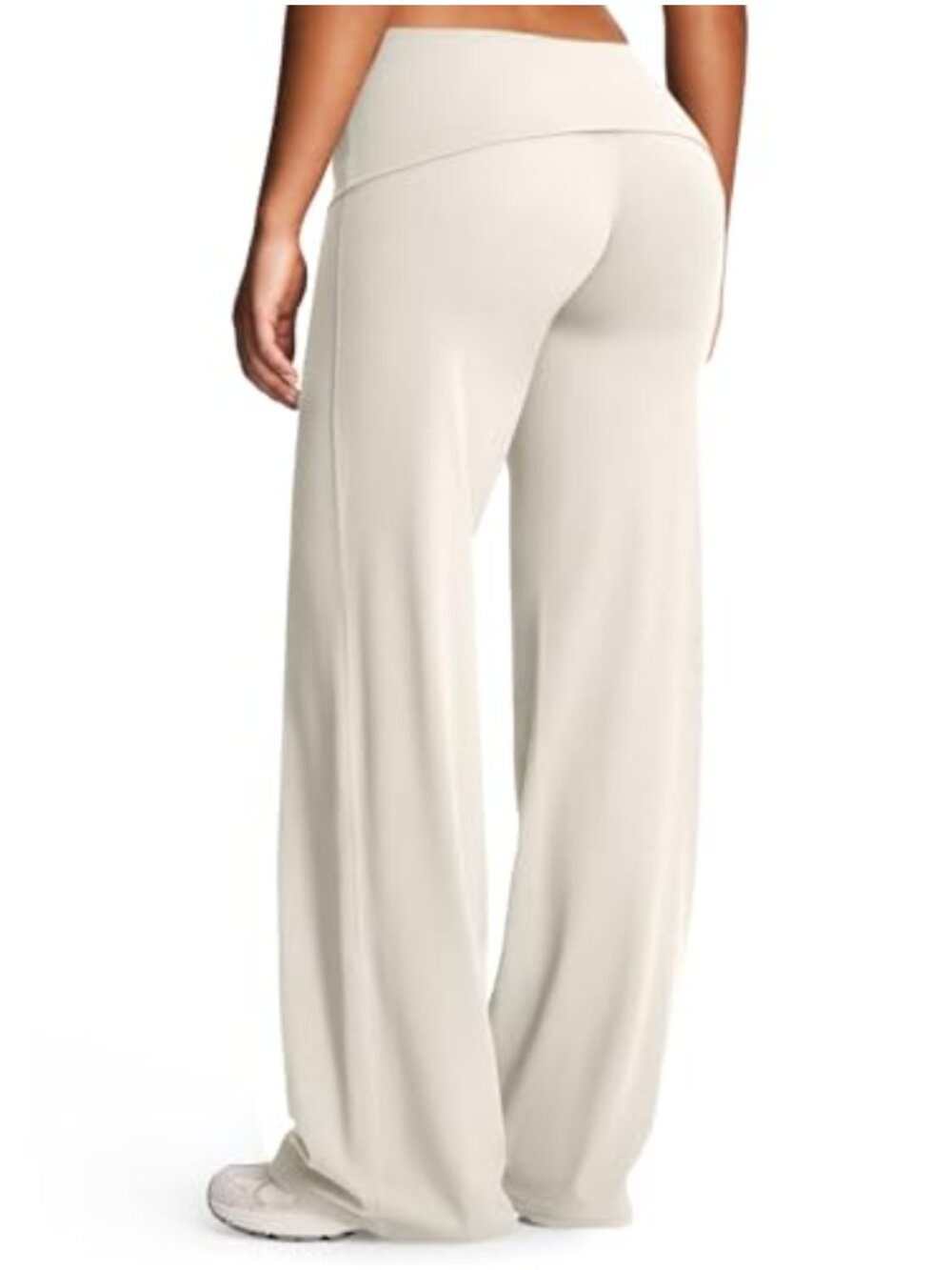 Aoxjox Women's Workout Yoga Pants Straight Leg Fold Over Waist Athleisure 31"